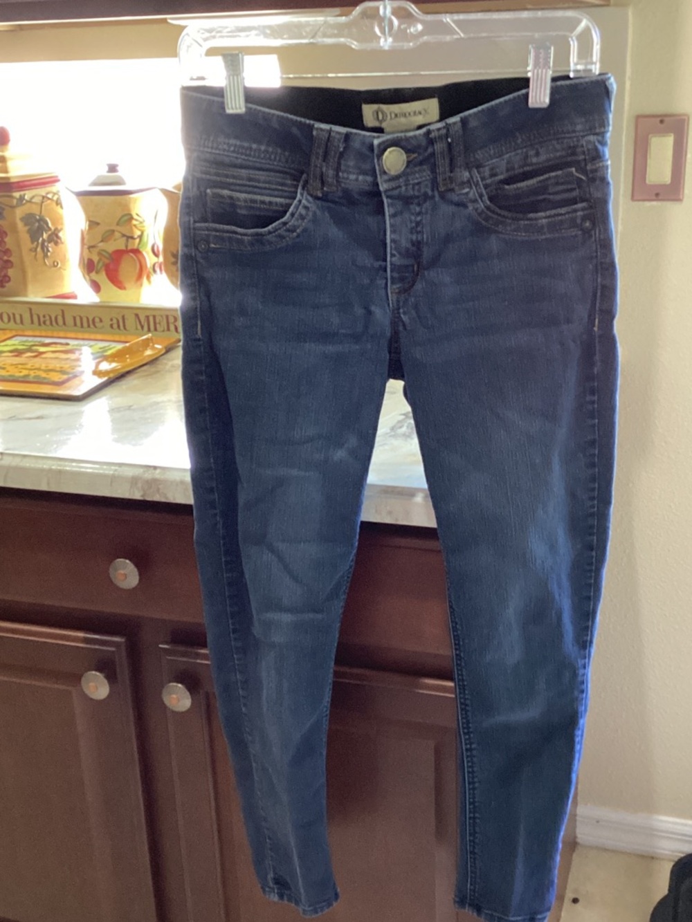 Democracy Dark Blue Skinny Jeans 25” inseam 8” rise